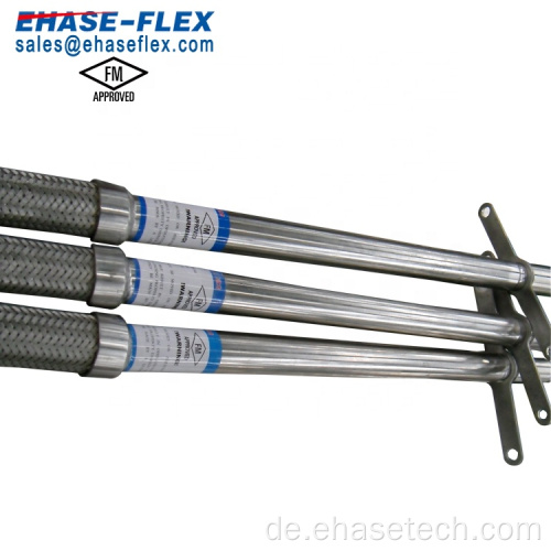FM Edelstahl Fire Drop Flexibler Sprinklerschlauch